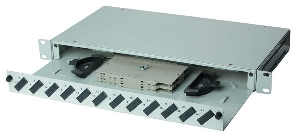 High Finish Fiber Patch Panel 24 Port, LC / Duplex SC Fiber Optic Termination Box YH1005