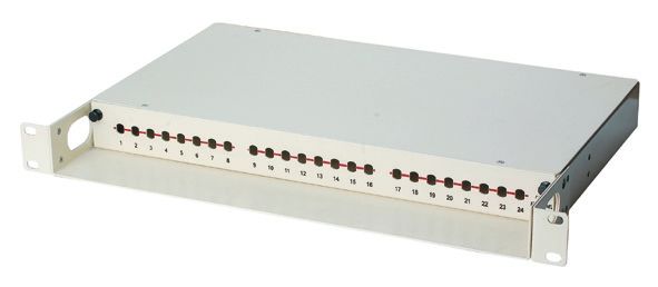 High Finish Fiber Patch Panel 24 Port, LC / Duplex SC Fiber Optic Termination Box YH1005