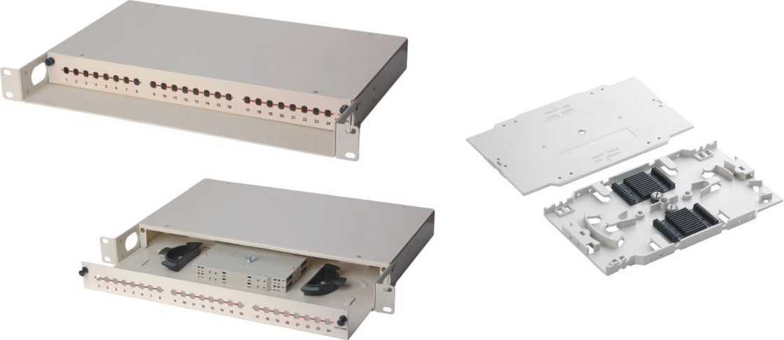 12 Khay nối cáp quang ABS có thể xếp chồng lên nhau / Khay ghép nối Fusion với khe cắm tay áo YH1024