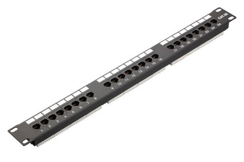 Cat5e UTP Fast Ethernet Mạng Ngang Patch Panel 24 Port 1U 19 inch AMP Tyco Loại IDC Loại YH4009