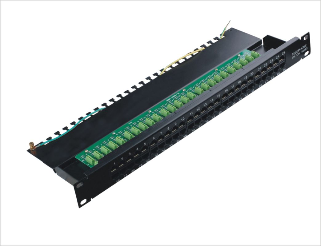 Cat3 50 port Voice Home Mạng Patch Panel Krone Sợi Quang Patch Panels YH4004