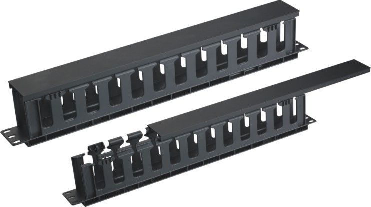 19 Inch 1u Mạng Quản Lý Cáp Rack Gắn Dày AMP Loại Với Vỏ Kim Loại YH4037
