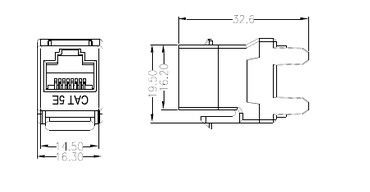Cat.5E RJ45 Mạng keystone jack Krone 180 độ 8P8C modular jack Cao-Đáng Tin Cậy YH7004