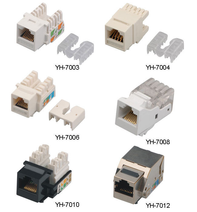 Nhà Mạng Cat6 RJ45 keystone jack IDC CE 8P8C Vàng Pin modular jack YH7011