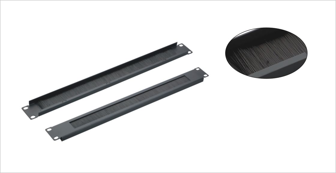 OEM ODM 1u mạng cáp quản lý vật liệu SPCC với bàn chải, không có vòng kim loại YH4046