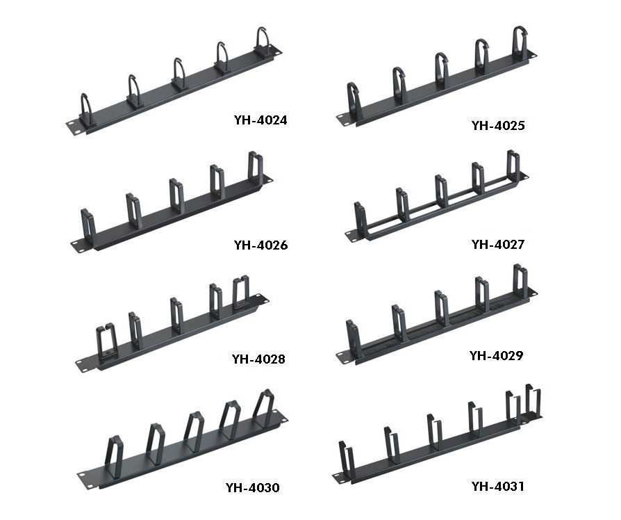 Mật độ cao Rack mạng cáp quản lý 1U chiều cao, cáp lưu trữ Rack Loại YH4026