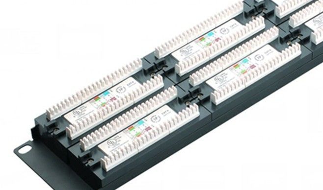 Cat6 UTP Mạng Patch Panel 48port 2U AMP Ethernet Patch Panels 0.4 - 0.7mm dây dẫn YH4016
